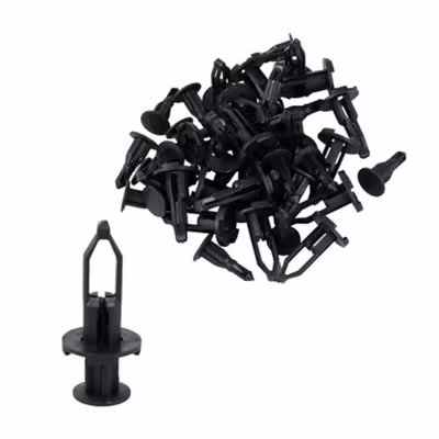 Klip Kancing Plastic Car Buckle Rivet 20 PCS - 1184 - Black — gambar 2