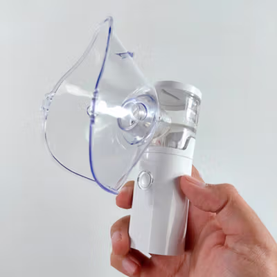 COLEBY Alat Terapi Pernapasan Mesh Nebulizer Inhaler Atomizer - TZ-W08 - White — gambar 2
