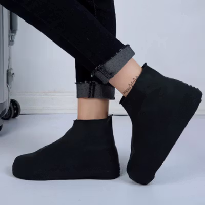 ZUOFILY Jas Hujan Sepatu Anti Air Rain Shoe Cover Latex Non Slip L - S-200 - Black — gambar 2