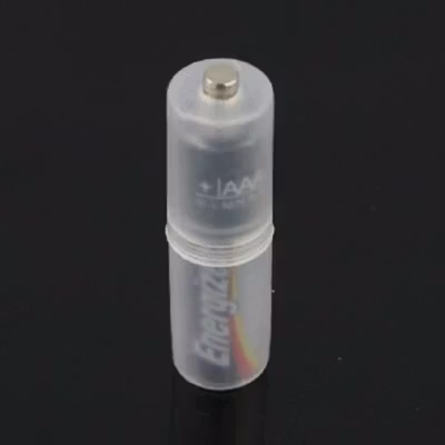 Adapter Case Baterai AAA to AA with Bottom Positive Electrod - JX00115 - Transparent — gambar 2