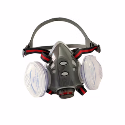 ASL Masker Gas Respirator Half Face with Safety Glasses - 308A - No Color — gambar 2