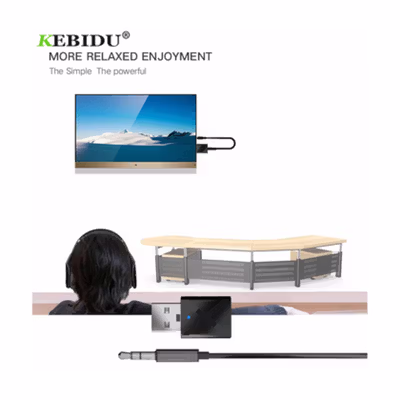 Kebidu USB Dongle HiFi Audio Transmitter & Receiver Bluetooth 5.0 - KN320 - Black — gambar 2
