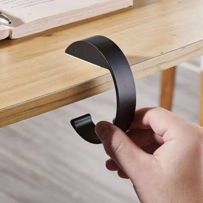 VILOYI Gantungan Meja Lepas Pasang Portable Removable Table Hook - VLC7 - Black — gambar 2