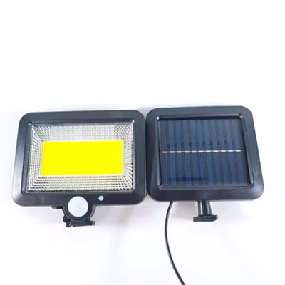 YuYi Lampu Hias Dinding Outdoor Solar Panel PIR IP65 Cool White 0.55W - SMT-F100 - Black — gambar 2