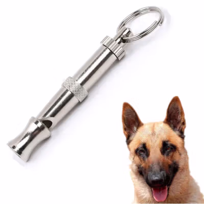 AZRI Peluit Latih Anjing Ultrasonik Stainless Steel Adjustable Pitch - A-55 - Silver — gambar 2