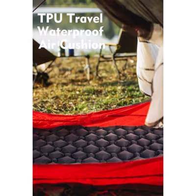 TaffSPORT Kasur Matras Angin Manual Sleeping Pad Waterproof Single - SB-14 - Blue — gambar 2
