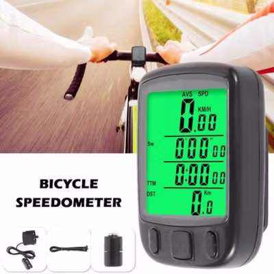 SunDING Speedometer Sepeda Digital Odometer Backlight LCD Waterproof - SD-563A - Black — gambar 2