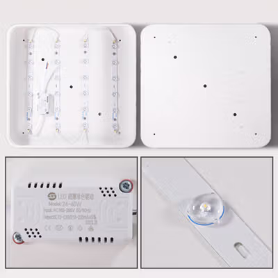 MARPOU Lampu Plafon LED Ceiling Light 36W 40x40 cm Warm White - MA36 - White — gambar 2