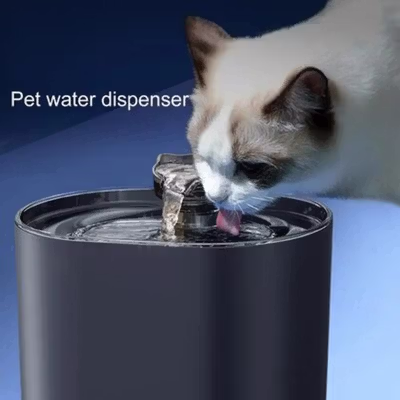 AECAT Water Dispenser Fountain Tempat Minum Kucing Anjing 2.2L - FT-666 - Black — gambar 2