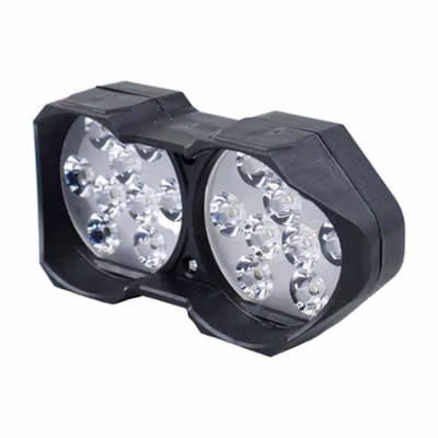 Lampu Tembak Motor Spotlight LED Foglamp ATV Cool White 6500K 9W 12V - L5 - Black — gambar 2