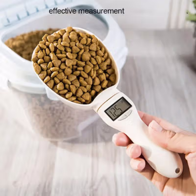 DCPET Sendok Makanan Kucing Anjing Electric Pet Food Measuring Spoon - DC784 - White — gambar 2