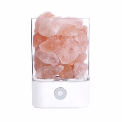 ICOCO Lampu Tidur LED Crystal Salt Night Lamp 7 Colors 3W 5V - M4 - White — gambar 2