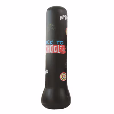 VKTECH Vertical Punching Bag Anak Samsak Tinju Inflatable 120cm - VK012 - Black — gambar 2