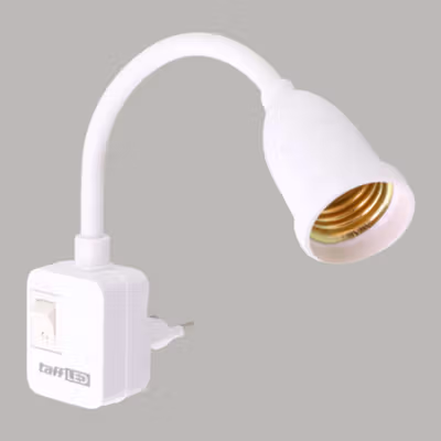 TaffLED Fitting Lampu Bohlam LED EU Plug 220V 25A E27 with Switch - HF-666 - White — gambar 2