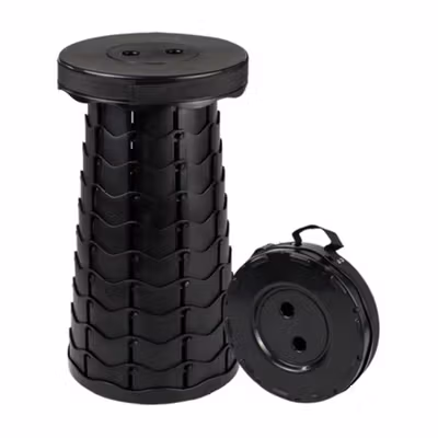 ACCERY Kursi Lipat Outdoor Mancing Portable ABS Telescopic Chair - NDS66 - Black — gambar 2