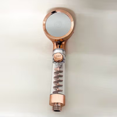 BeRain Kepala Shower Mandi Handheld Transparent ABS Plastic 3 Mode - BR-2313 - Rose Gold — gambar 2