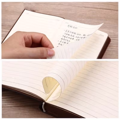 Buku Catatan Jurnal Notebook Leather Cover Vintage Pattern - WH-1564 - Black — gambar 2