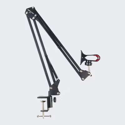 TaffSTUDIO Stand HP Lazypod 360 Rotation Desk Clamp Smartphone Holder - D9 - Black — gambar 2