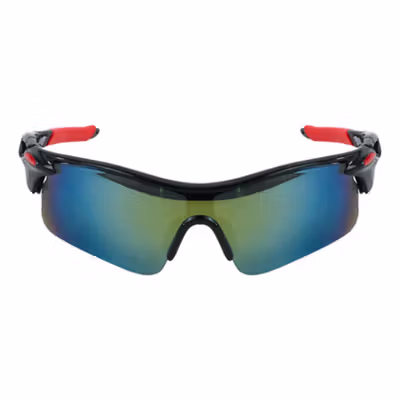 OULAIOU Kacamata Sepeda Lensa Mercury Cycling Sunglasses - 9181 - Black/Blue — gambar 2