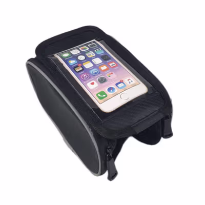 ROSWHEEL Tas Sepeda Top Tube Bike Bag Waterproof Holder HP 6 Inch - ROS12 - Black — gambar 2