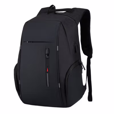 CEAVNI Tas Ransel Laptop Backpack 15.6 Inch with USB Charger Port - CV9032 - Black — gambar 2