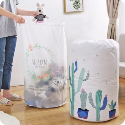 AsyPets Keranjang Pakaian Kotor Foldable Laundry Organizer EVA 83cm - DR230 - White — gambar 2