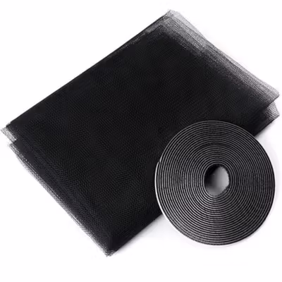 Houseeker Gorden Jaring Anti Nyamuk Window Mosquito Net Mesh 130x150cm - AM198Z - Black — gambar 2