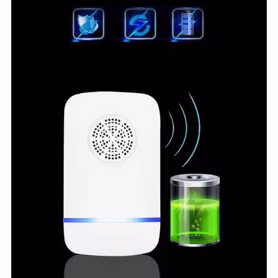 Anti Nyamuk Ultrasonic Machine Pest Repeller Electro EU Plug - HR-533 - White/Blue — gambar 2
