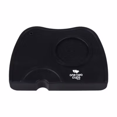 One Two Cups Holder Tamper Portafilter Kopi Corner Mat Barista Silikon - 0310-1 - Black — gambar 2