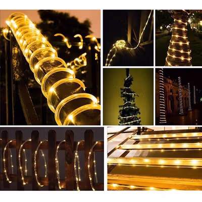 TaffLED Lampu Hias String Light Tumblr Outdoor Solar IP65100 LED 12M - LISM-10 - Warm White — gambar 2