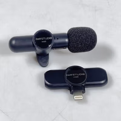 TaffSTUDIO Wireless Lavalier Lapel Microphone Vlogger Lightning 2.4GHz - HA85 - Black — gambar 2