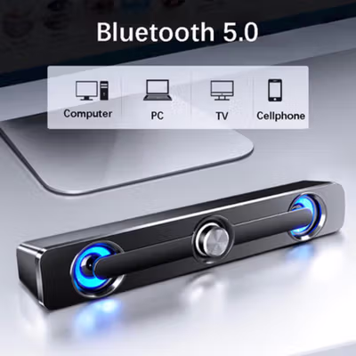 SADA Bluetooth 5.0 Soundbar Speaker Home Theater HiFi Stereo 3W - V-111 - Black — gambar 2