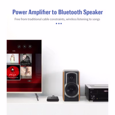 TaffSTUDIO Audio Bluetooth 5.3 Receiver Adapter NFC 3.5mm - BLS-B21 - Black — gambar 2