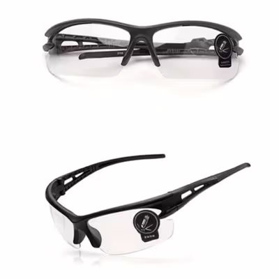 OULAIOU HAOGHIMENG Kacamata Sepeda Lensa Mercury Cycling Outdoor Sport - 3015 - Black White — gambar 2