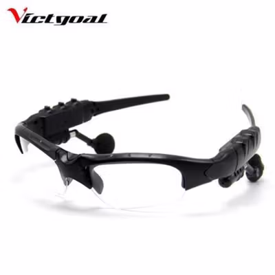 VICTGOAL Kacamata Olahraga Polarized Earphone Bluetooth dengan 5 Lensa - BTglasses - Black — gambar 2
