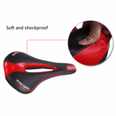 YAFEE Jok Sadel Sepeda Bike Saddle Hollow Ergonomic Breathable - FX12 - Red — gambar 2