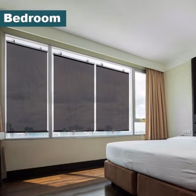 OTOHEROES Tirai Penahan Sinar Matahari Roller Blind Curtain 58x125cm - RY50 - Black — gambar 2
