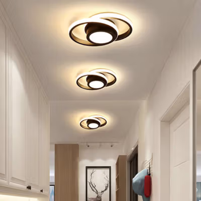 TaffLED Lampu Plafon LED Nordic Style 3 Color 3000-6000K 21W 220V - C-2218 - Black — gambar 2