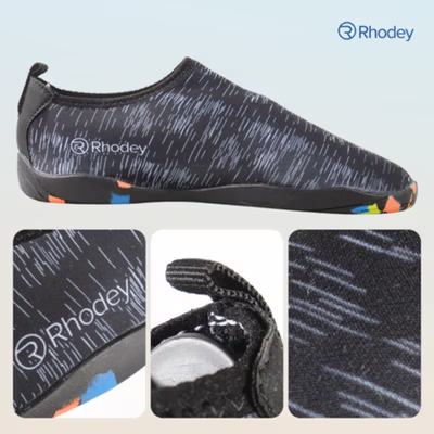 Rhodey STOUREG Sepatu Pantai Olahraga Air Water Sports Barefoot Shoes 40 - 6688 - Black/Green — gambar 2
