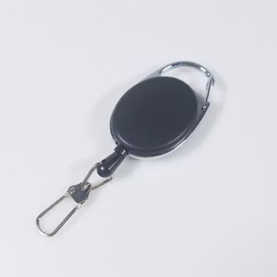 FXM Klip Gantungan Kunci Tali Puller Keychain ID Holder - FX-12 - Black — gambar 2