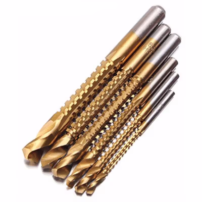 DEKO Mata Bor Power Drill Bits HSS Steel 3-8mm 6 PCS - DW1369 - Golden — gambar 2