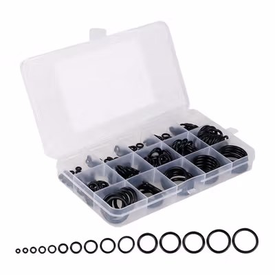 Taffware Karet Rubber O-Ring Seal Tightening Multifungsi 200 PCS - E436 - Black — gambar 2