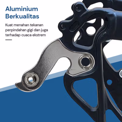 FOXRACE Kait Ekor Belakang Konverter Derailleur Sepeda Tail Hook MTB - LU001 - Silver — gambar 2
