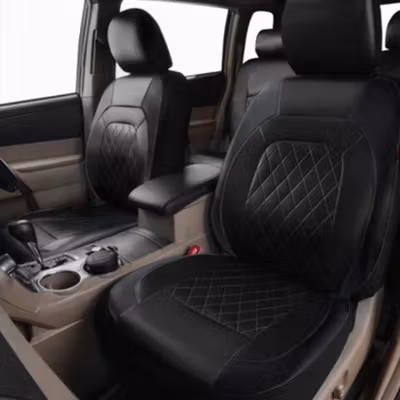 HOTSELE Set Sarung Cover Jok Mobil Universal PU Leather 9PCS - HTS94 - Black — gambar 2