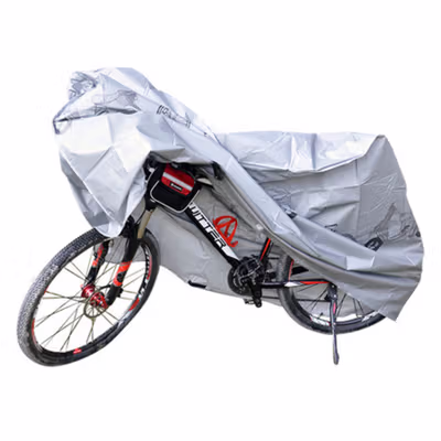 TaffSPORT Sarung Motor Sepeda Waterproof Parasut Bike Cover 200x100cm - CV200 - Gray — gambar 2
