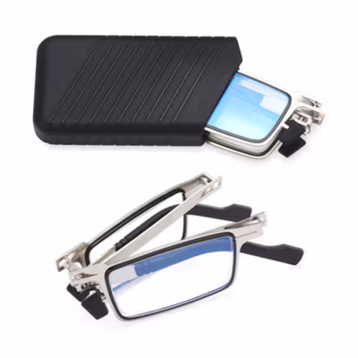 FANCC Kacamata Baca Rabun Dekat Glasses Anti Blue Light Lensa Plus 1.0 - F400 - Black — gambar 2