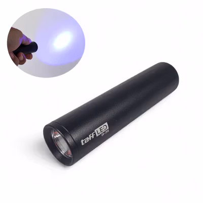 TaffLED Senter UV Mini Rechargeable Flashlight Ultraviolet 395nm - UV-395 - Black — gambar 2