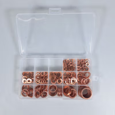 Lissony Ring Baut Gasket Bolt and Nut Flat Ring Tembaga M5-M20 280 PCS - L2280 - Golden — gambar 2