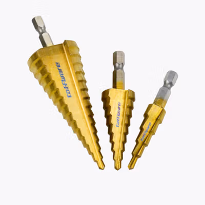 Taffware Mata Bor Spiral Drill Bits Titanium Coated 3 PCS - Golden — gambar 2