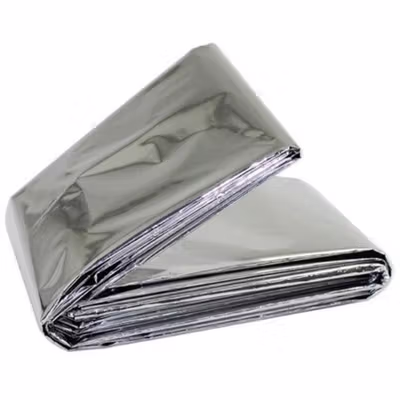 TaffSPORT Selimut Darurat Emergency Blanket Thermal 130x210cm - SL03-001 - Silver — gambar 2